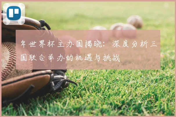 年世界杯主办国揭晓：深度分析三国联合举办的机遇与挑战